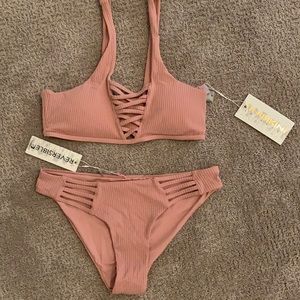 NWT TiniBikini Blush Bikini XS